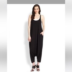 Eileen Fisher Jersey Harem Jumpsuit Black Sleeveless Size Small?